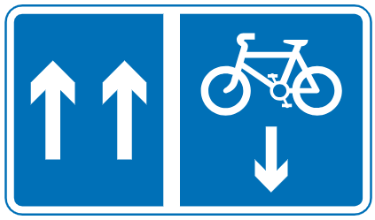 Mandatory-contraflow-pedal-cycle-lane