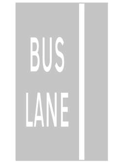 Bus lane road marking