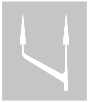 Traffic may use both lanes at the end of a bus lane