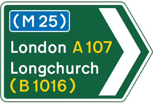 Flag-type-sign-indicating-a-primary-route
