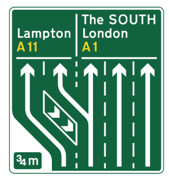 Map-type-direction-sign