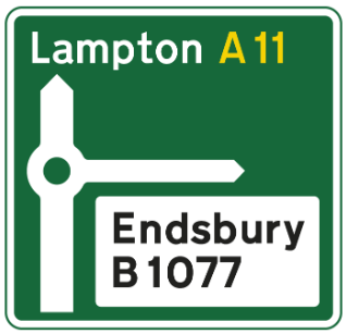 Map-type sign for a mini-roundabout