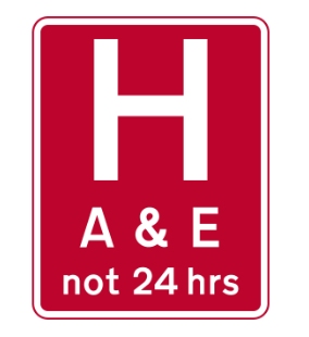 Information Signs Practice Test: Theory Test UK 9 Hospital sign