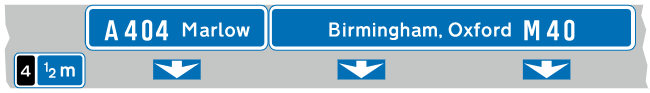 This sign is used both in advance and at the junction