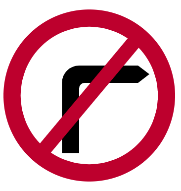 No-right-turn