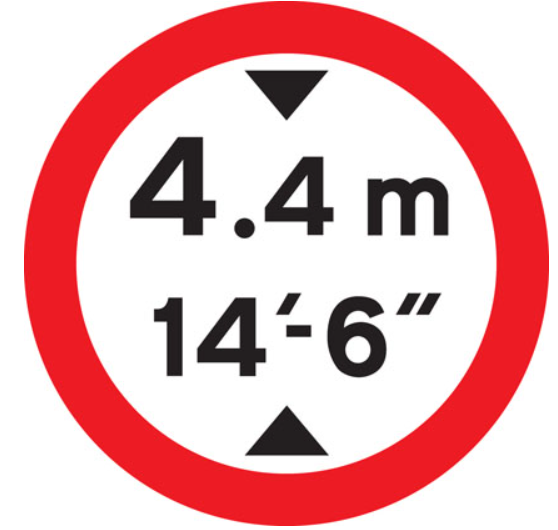 No-vehicles-over-height-shown