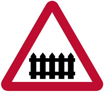 Level crossing with a gate or barrier