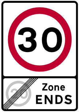 Speed Limit Signs Practice Test: Theory Test UK 13 End-of-20-mph-zone-and-start-of-30-mph