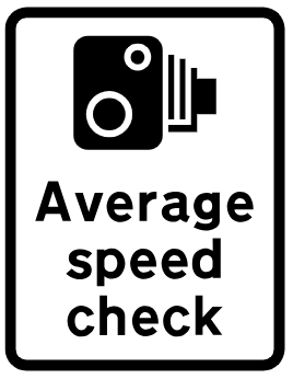 Speed Limit Traffic Signs (PDF Free Download) - UK Driving Theory Test 10 Length of road where 2 cameras are used to measure the average speed of a vehicle between 2 points